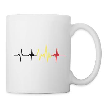 battement de cœur Belgique - Mug blanc - blanc - Droite