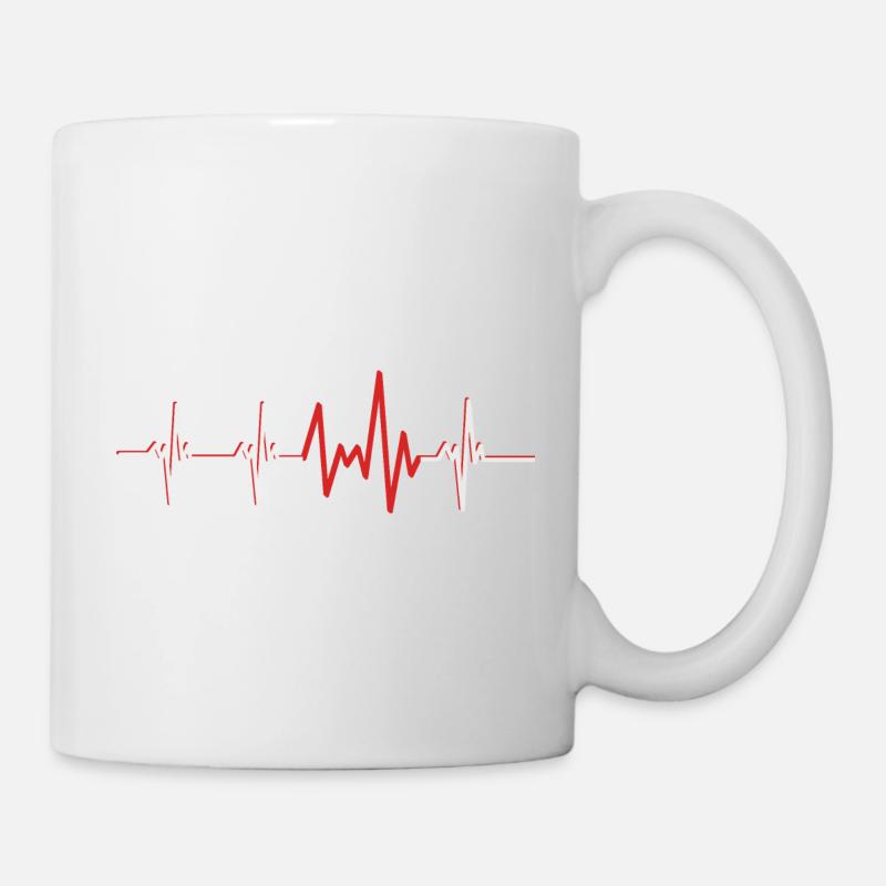 Herzschlag Georgien - Tasse - Weiß