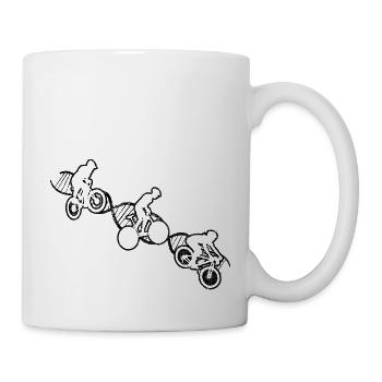 Fahrrad Radfahren Mountainbike Radeln Fahrradtour - Tasse - Weiß - Rechts