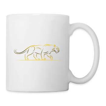 Panther Illustration in Gold - Mug - white - Right