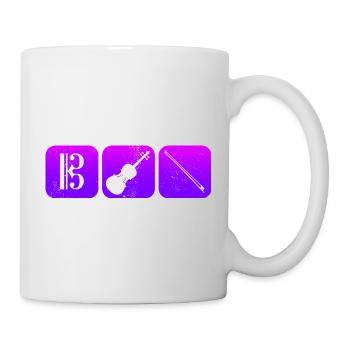 Viola Key Viola Viola Violist - Mug blanc - blanc - Droite