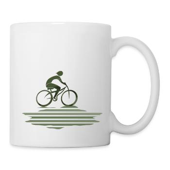 Radfahrer - Tasse - Weiß - Rechts