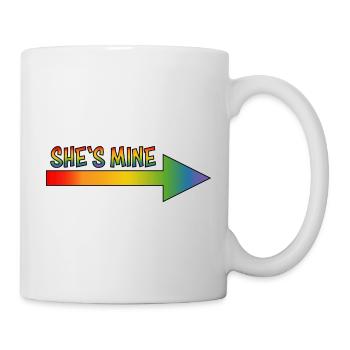 SHE S MINE lesbian LGBT lgbtqi queer - Mug - white - Right