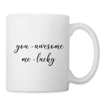vous êtes génial amour Saint-Valentin en disant police - Mug blanc - blanc - Droite
