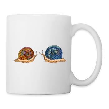 Schnecken - Tasse - Weiß - Rechts