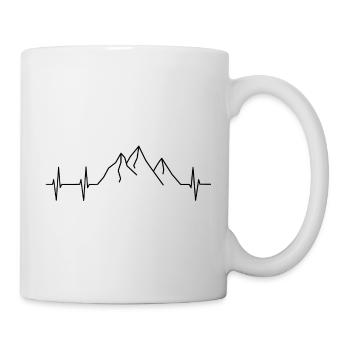 Montagnes Heartbeat - Mug blanc - blanc - Droite