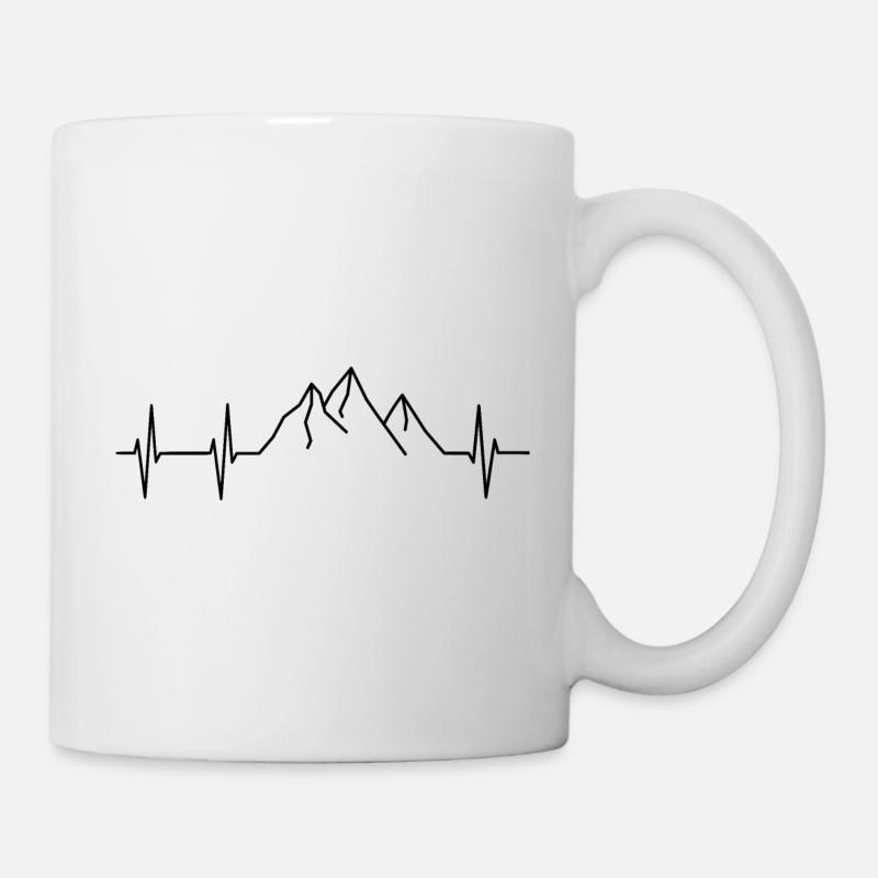 Montagnes Heartbeat - Mug blanc - blanc