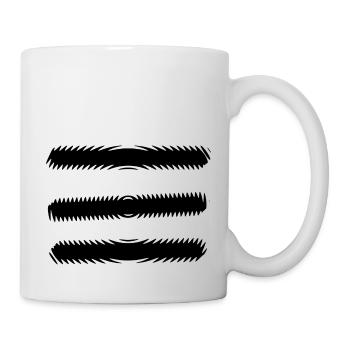 Lignes | Lignes ondulées | symboles | Modèle - Mug blanc - blanc - Droite