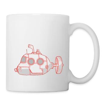 U-Boot in rot! - Tasse - Weiß - Rechts