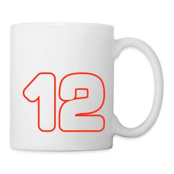 Symbole de 12 chiffres - Mug blanc - blanc - Droite