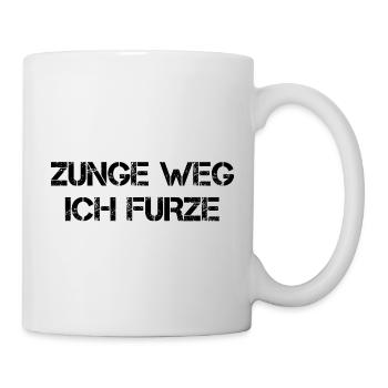 Zunge Weg Ich Furze - Tasse - Weiß - Rechts