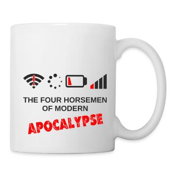 Vier Reiter der Modernen Apokalypse Gaming Nerd - Tasse - Weiß - Rechts