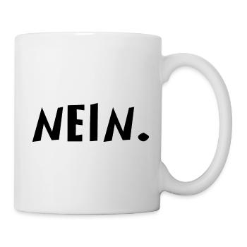 Nein | Nö | Lustig | Lachen | ablehnend - Tasse - Weiß - Rechts