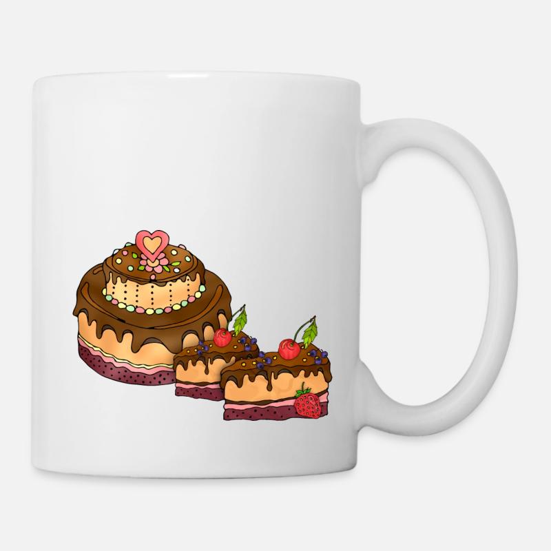Gâteau - Mug blanc - blanc