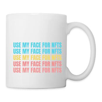 Use my face for NFTs - Tasse - Weiß - Rechts