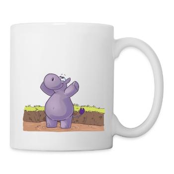 Maskotti Inge Hippo Yoga1 - Mug - white - Right