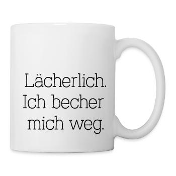 Party feiern Festival bechern saufen Alkohol - Tasse - Weiß - Rechts