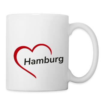 Hambourg avec cœur - Ma ville - J’aime - Mug blanc - blanc - Droite