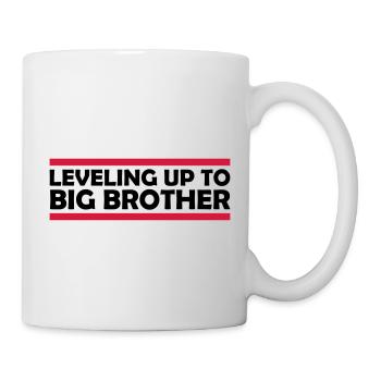 Leveling up big brother - Tasse - Weiß - Rechts