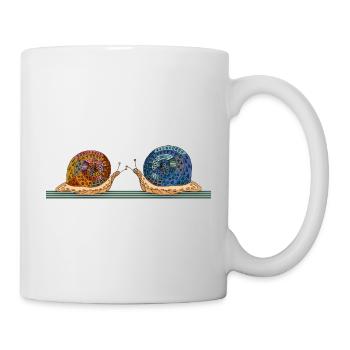 Schnecken - Tasse - Weiß - Rechts