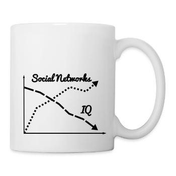 Réseaux sociaux et baisse du QI - Mug blanc - blanc - Droite