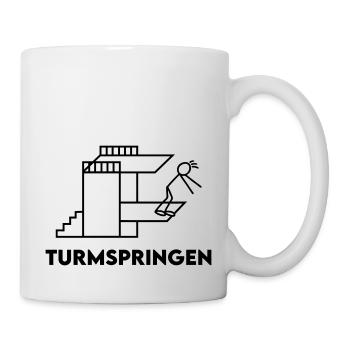 Turmspringer Sprung Sprungbrett Turmspringen - Tasse - Weiß - Rechts