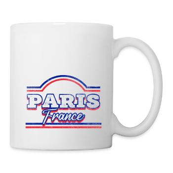 Paris France City Font Vintage Rétro - Mug blanc - blanc - Droite