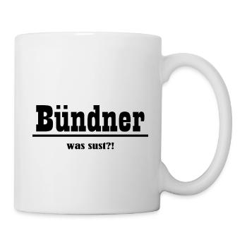 bündner was sust - Tasse - Weiß - Rechts