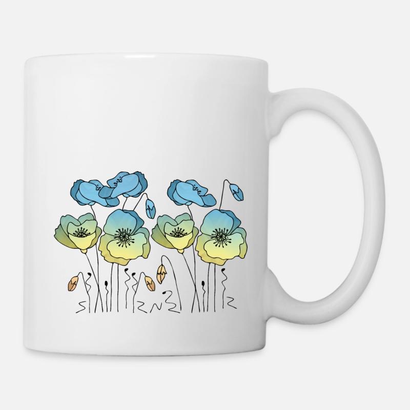 Blumen - Tasse - Weiß
