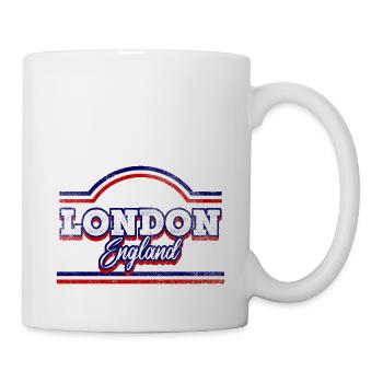 London England UK City Font Vintage Retro - Mug - white - Right