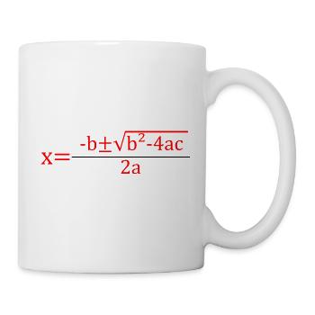Formule quadratique pour la classe de mathématiques 2 - Mug blanc - blanc - Droite