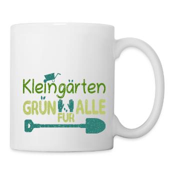 Kleingärten Grün für alle grunge - Tasse - Weiß - Rechts