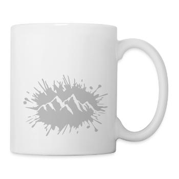 Paint splash drops mountains landscape - Mug - white - Right
