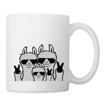Famille Paix Lama Parents - Mug blanc - blanc - Droite