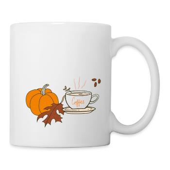 Halloween Pumpkin Latte Drink Cup Hoodie - Mug - white - Right