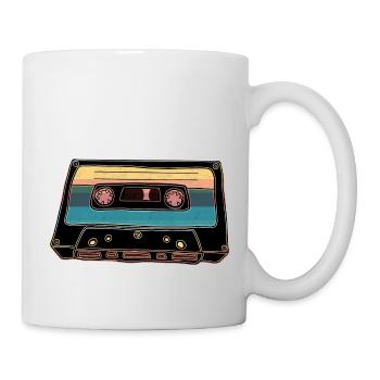 Kassette Vintage 80's - Tasse - Weiß - Rechts