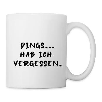 lustiger Spruch Schrift verrgessen Sommer Sonne - Tasse - Weiß - Rechts