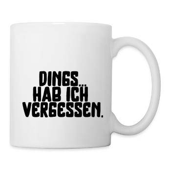 lustiger Spruch Schrift verrgessen Sommer Sonne - Tasse - Weiß - Rechts