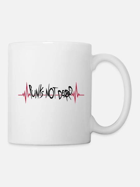 punks pas mort citation - Mug blanc - blanc