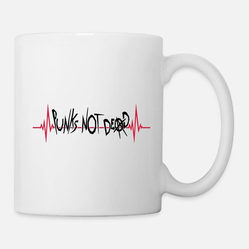 punks pas mort citation - Mug blanc - blanc
