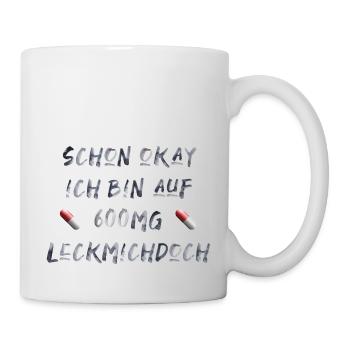 Büro lustiger Spruch Laune Geschenkidee Medikament - Tasse - Weiß - Rechts