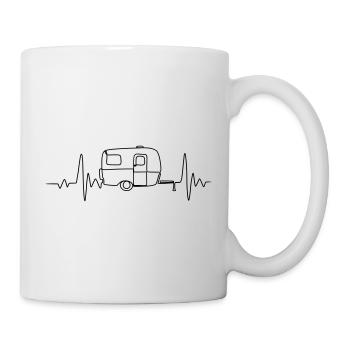 Herzschlag Camping - Tasse - Weiß - Rechts