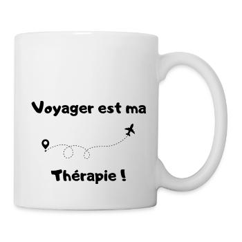 Voyager est ma thérapie ! - Mug blanc - blanc - Droite