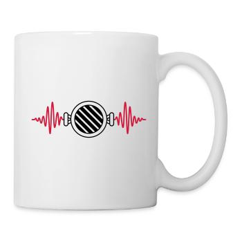 Frequenz Kohlegrill Barbecue Herzschlag - Tasse - Weiß - Rechts