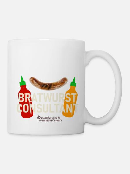 Grillspruch Bratwurst Consultant - Tasse - Weiß