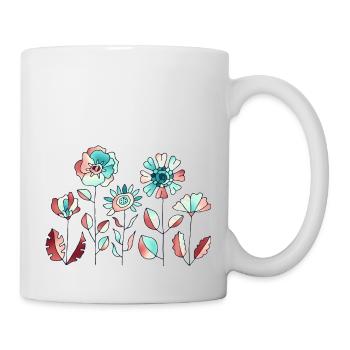 Fleur - Mug blanc - blanc - Droite