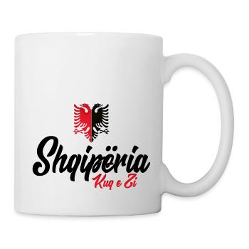 Shqiperia Kuq E Zi Design Frei - Tasse - Weiß - Rechts