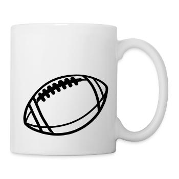 American Football Black Vector Gift Idea - Mug - white - Right