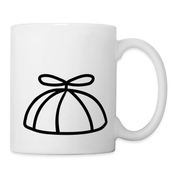 Windrad Hut bunte Propellermütze - Tasse - Weiß - Rechts