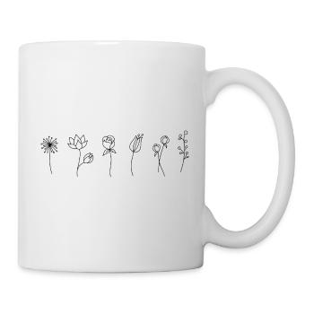 Lots of Flowers - Tasse - Weiß - Rechts
